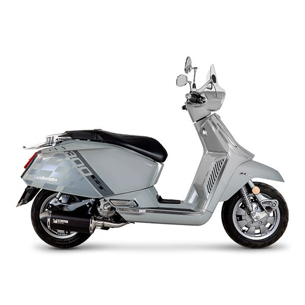 Scorpion Exhaust Lambretta X300 GT Euro 5+ Black ceramic coated Serket parallel full system